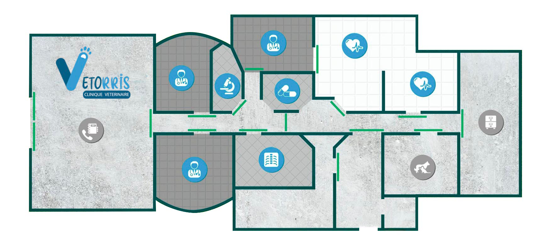 Plan de la Clinique Vetorris